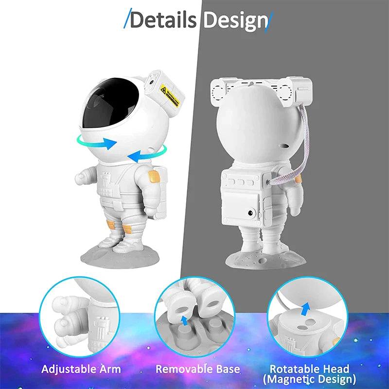 Astronaut Projector Galaxy Starry Sky Night Light Ocean Star LED Lamp 