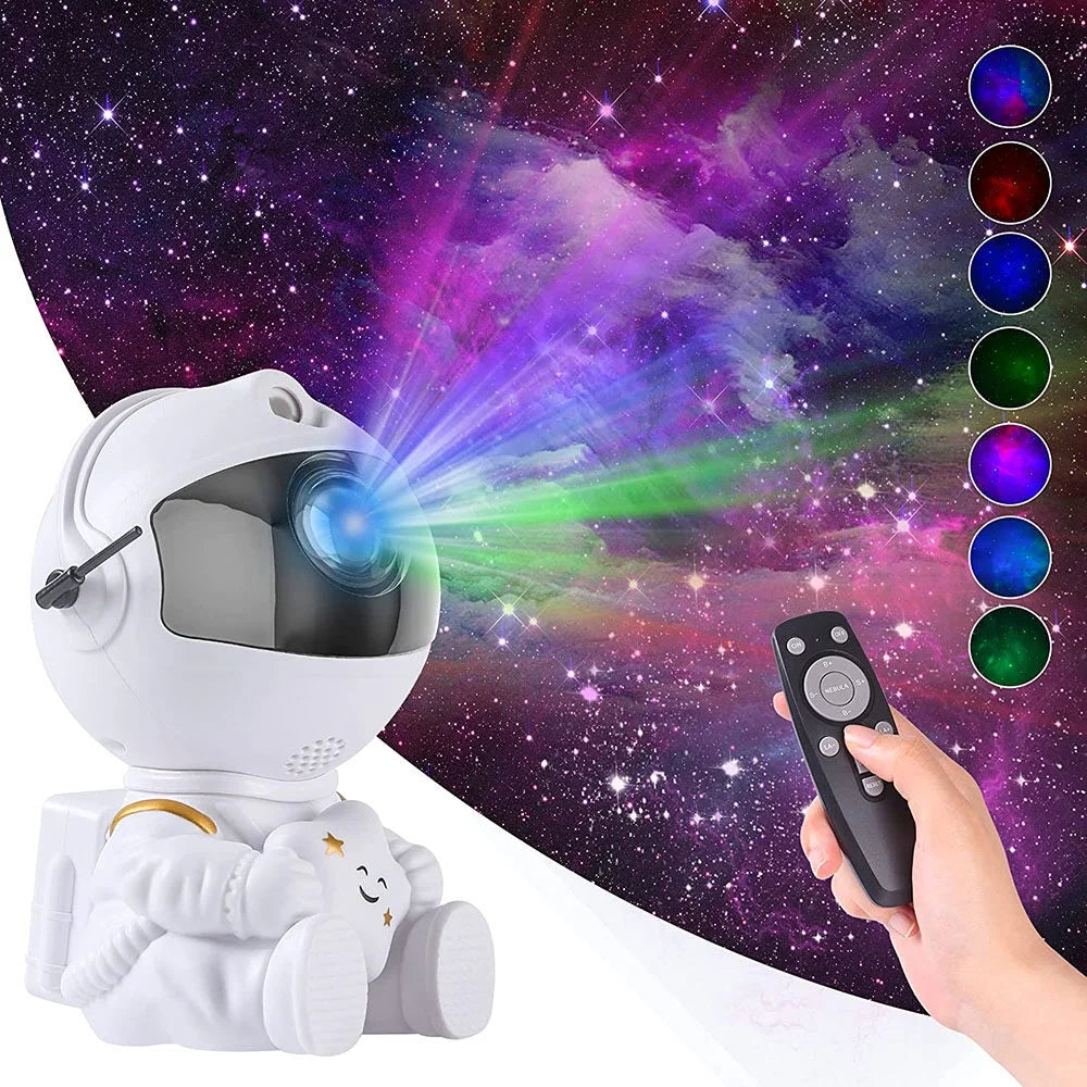 Star Projector Astronaut Nebula Ceiling LED Light Galaxy Starry Night Lamp 