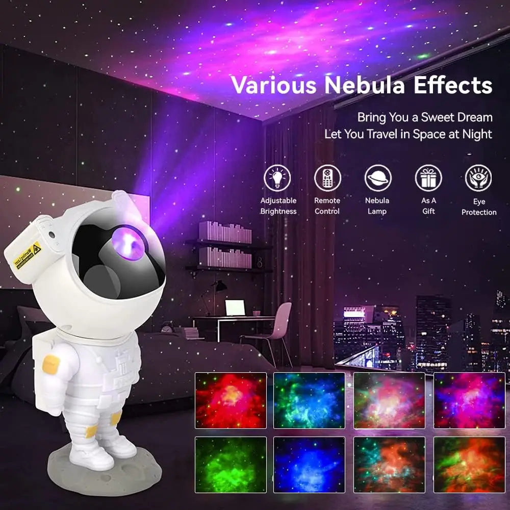 Galaxy Star Projector Starry Sky Night Light Astronaut Lamp 