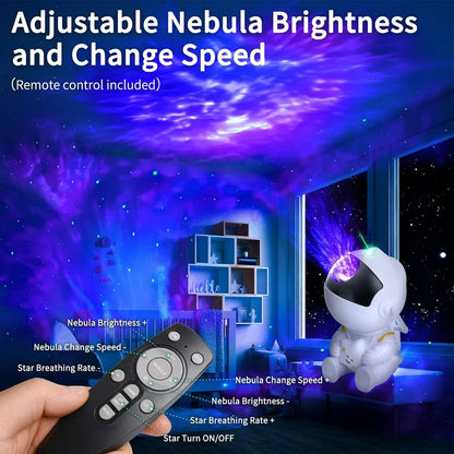 Star Projector Astronaut Nebula Ceiling LED Light Galaxy Starry Night Lamp 