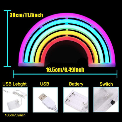 Cute Led Rainbow Neon Signs 