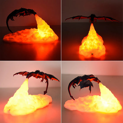 3D Printed Fire Dragon Night Light