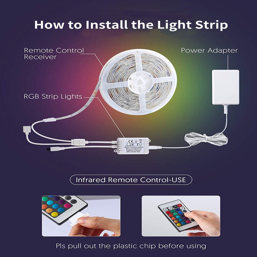 Multi-Color Waterproof RGB Color Changing LED Light Strip 