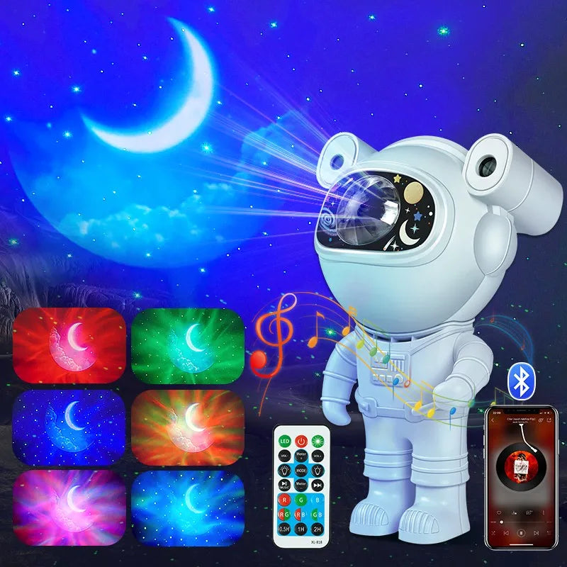 Galaxy Star Projector Starry Sky Night Light Astronaut Lamp 