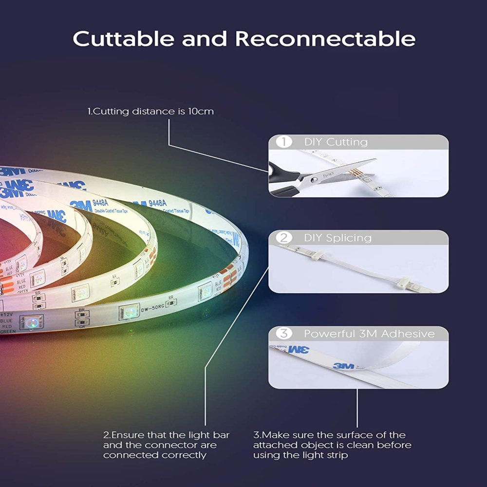 Multi-Color Waterproof RGB Color Changing LED Light Strip 